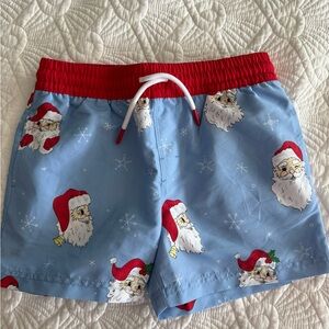 EUC TBBC size 7 Santa swim trunks